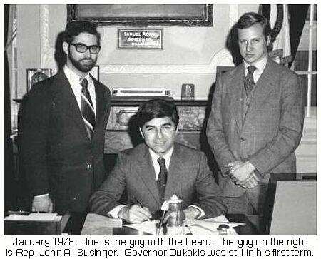 Bill signing with Gov. Dukakis, Jan. 1978